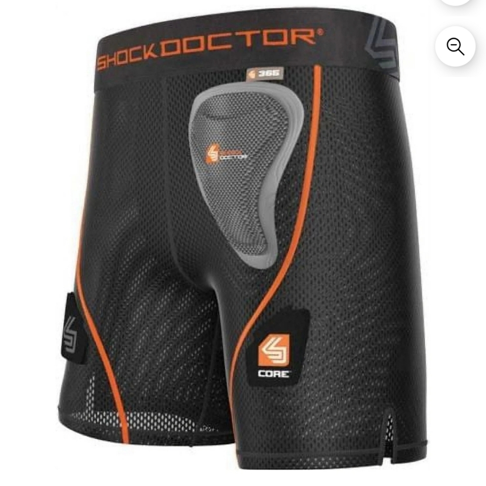 NWT Shock Doctor Core loose hockey short with pelvic protector Size: Girls Large